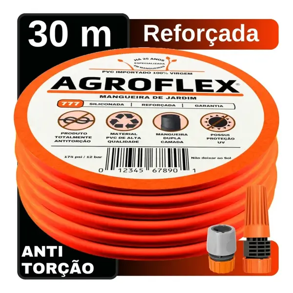 Mangueira Agroflex — Vista geral do produto com cor exclusiva
