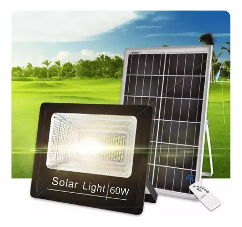 Refletor LED 100W com Placa Solar — Kit completo com controle remoto