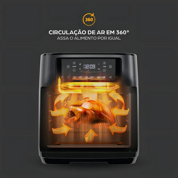 Air Fryer WAP — Abertura lateral e interior