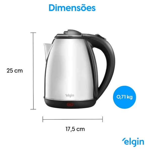 Chaleira Elgin — Interior em aço inox